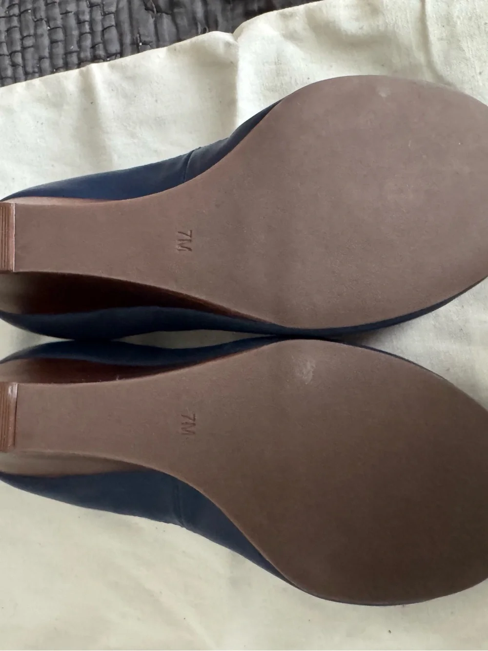 Tory Burch Caroline 2 Navy Wedges Size 7